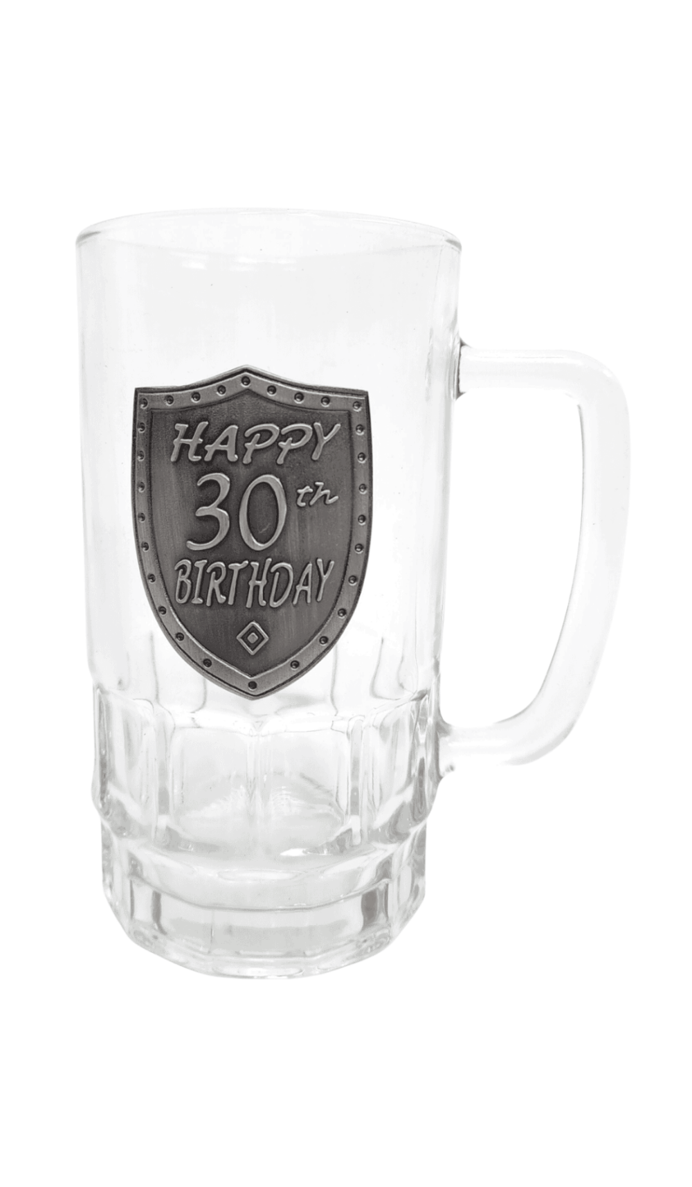 Beer Stein Glass Mug Happy 30th Birthday Badge