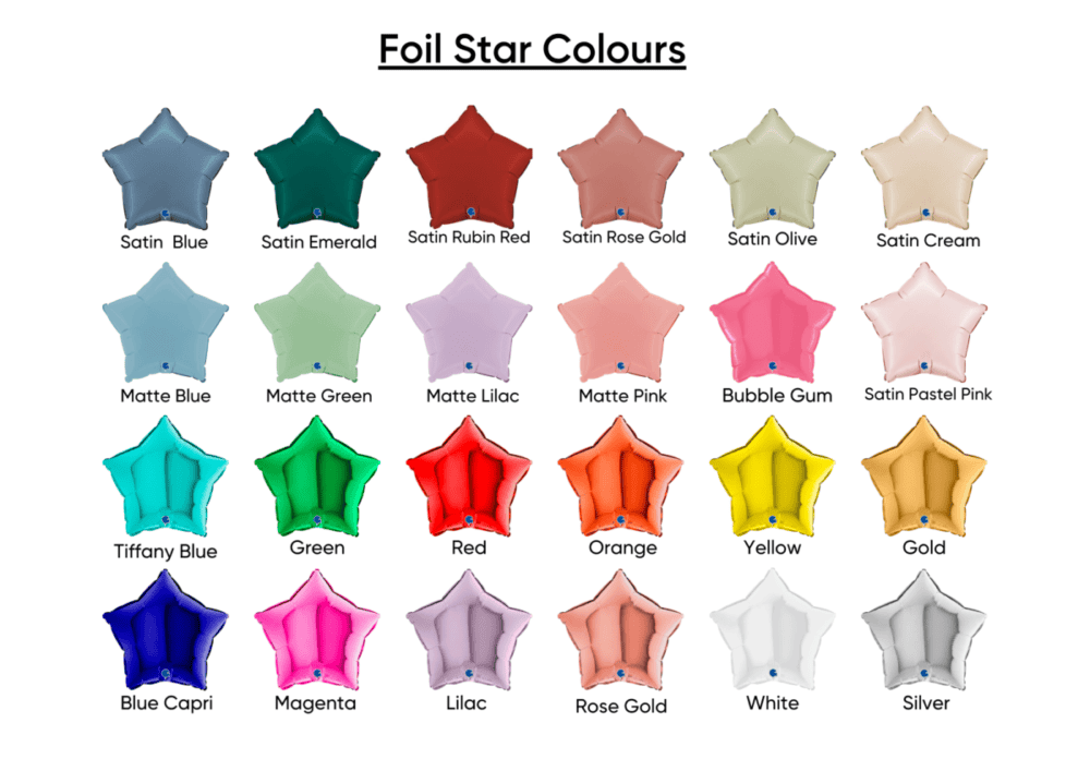 Foil Balloon Solid Star Shape