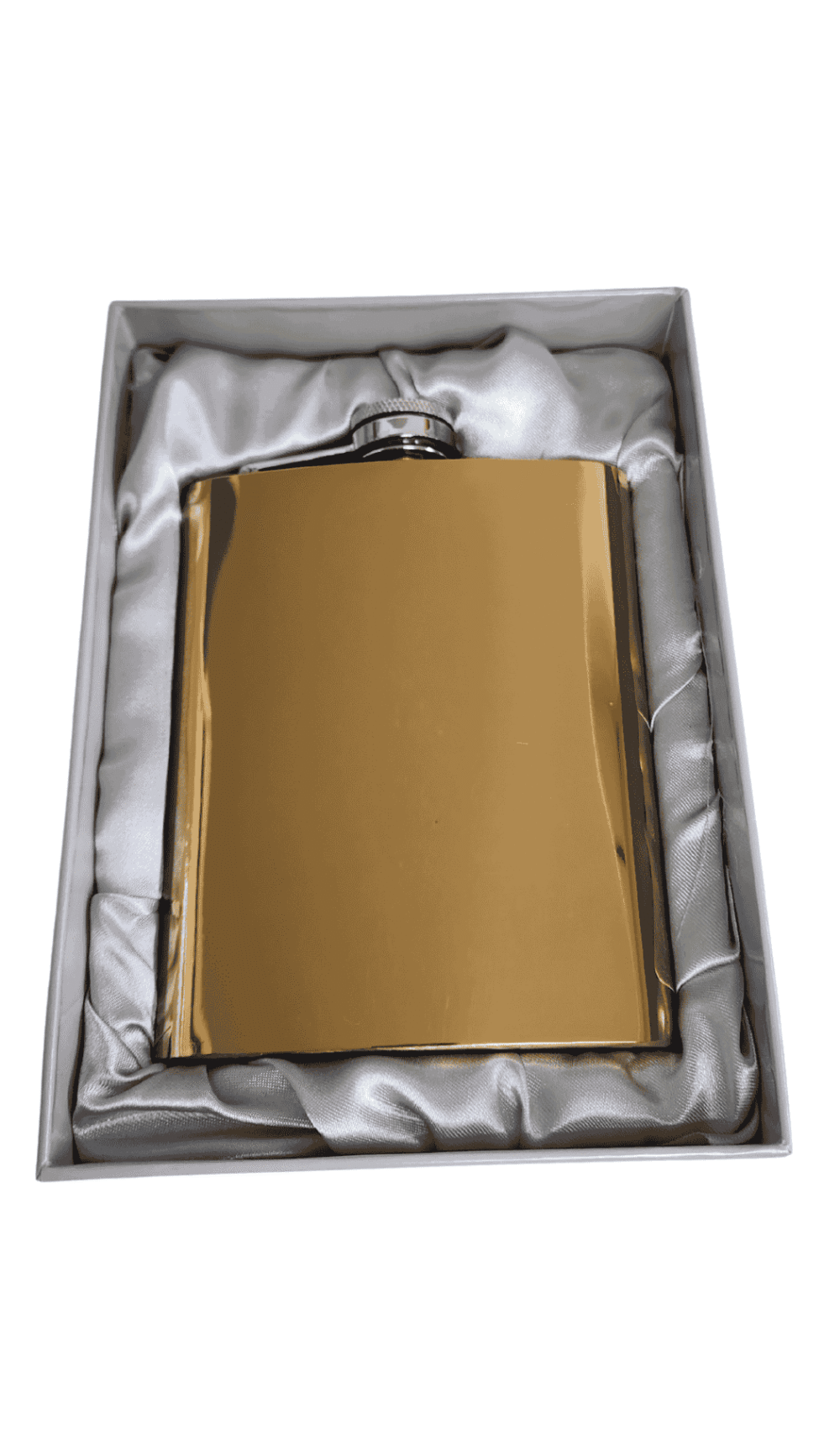 Hipflask Plain Gold Shiny Engravable