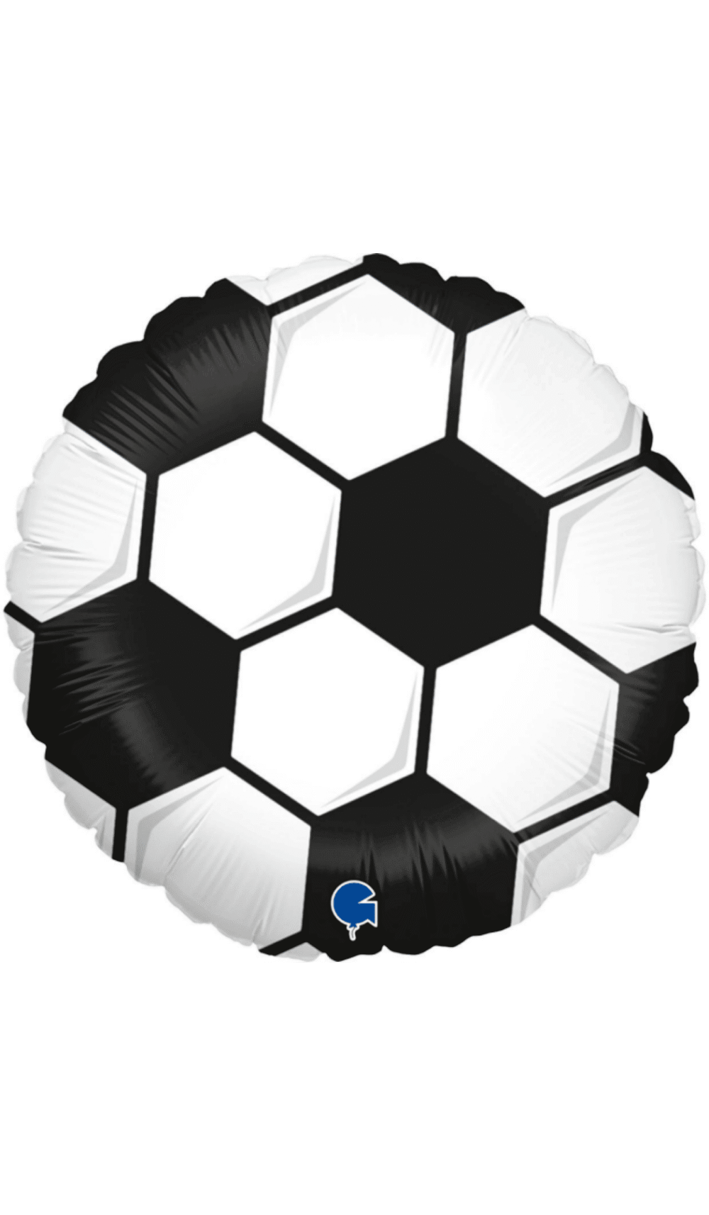 black white soccer ball round foil balloon