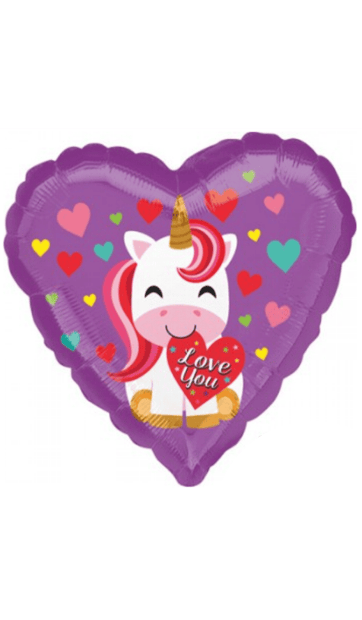 Love You Unicorn Foil Balloon