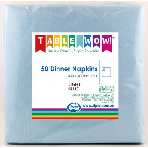 Napkins Dinner Light Blue