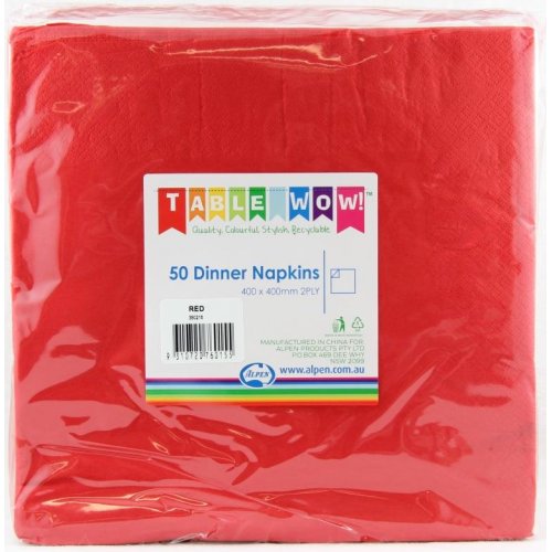 Napkins Dinner Red