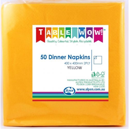 Napkins Dinner Yellow