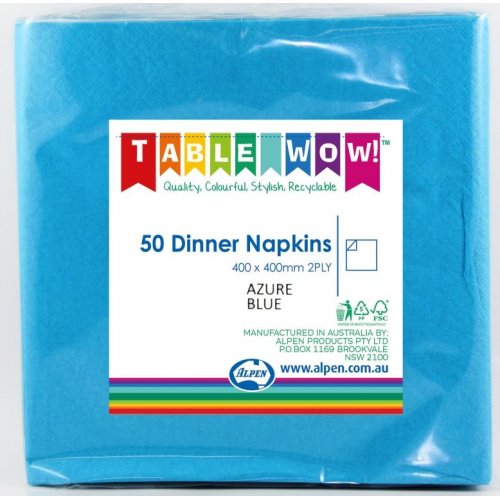 Napkins Dinner Azure Blue