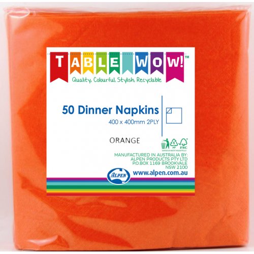 Napkins Dinner Orange