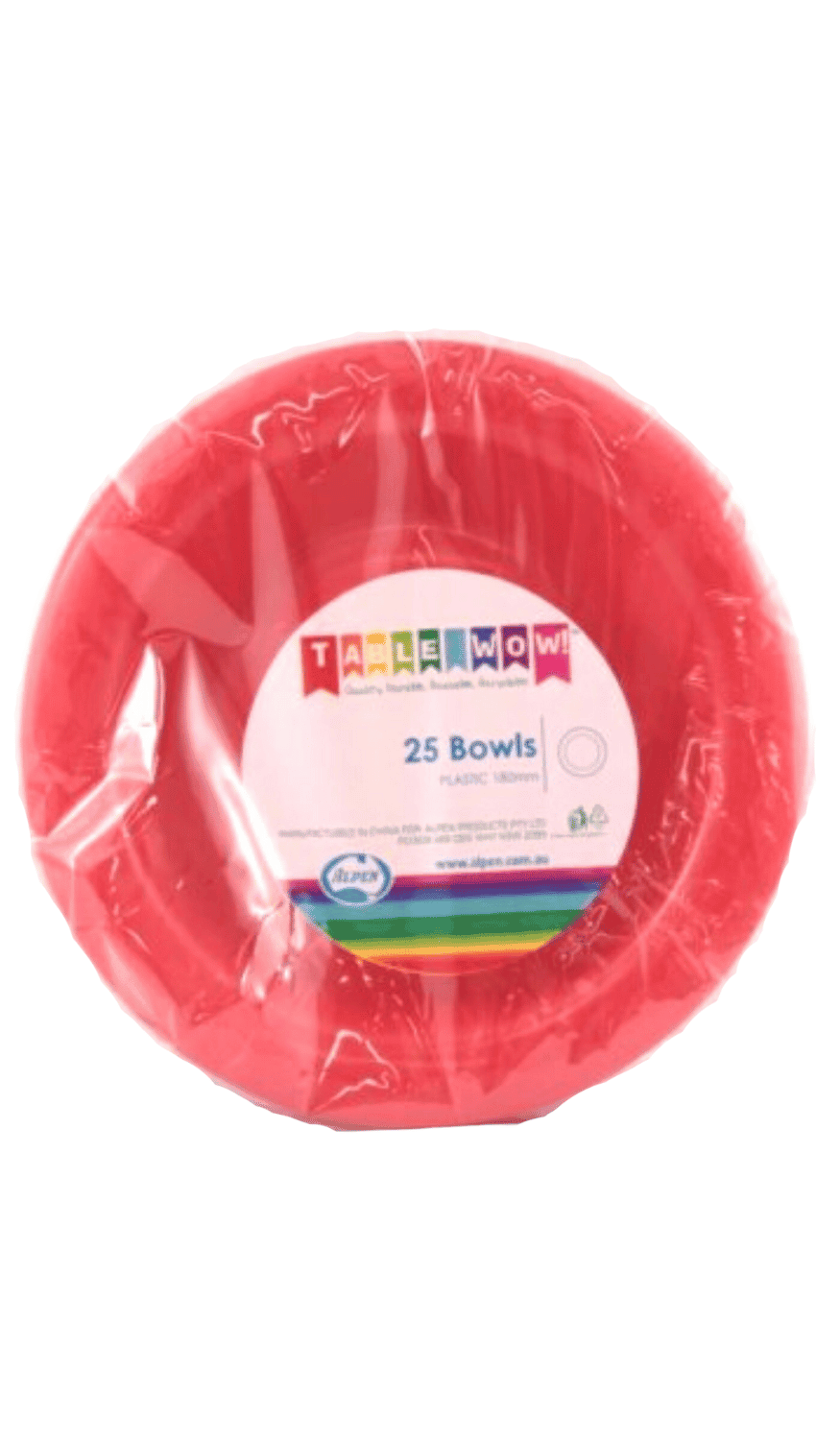 Bowls Plastic Red
