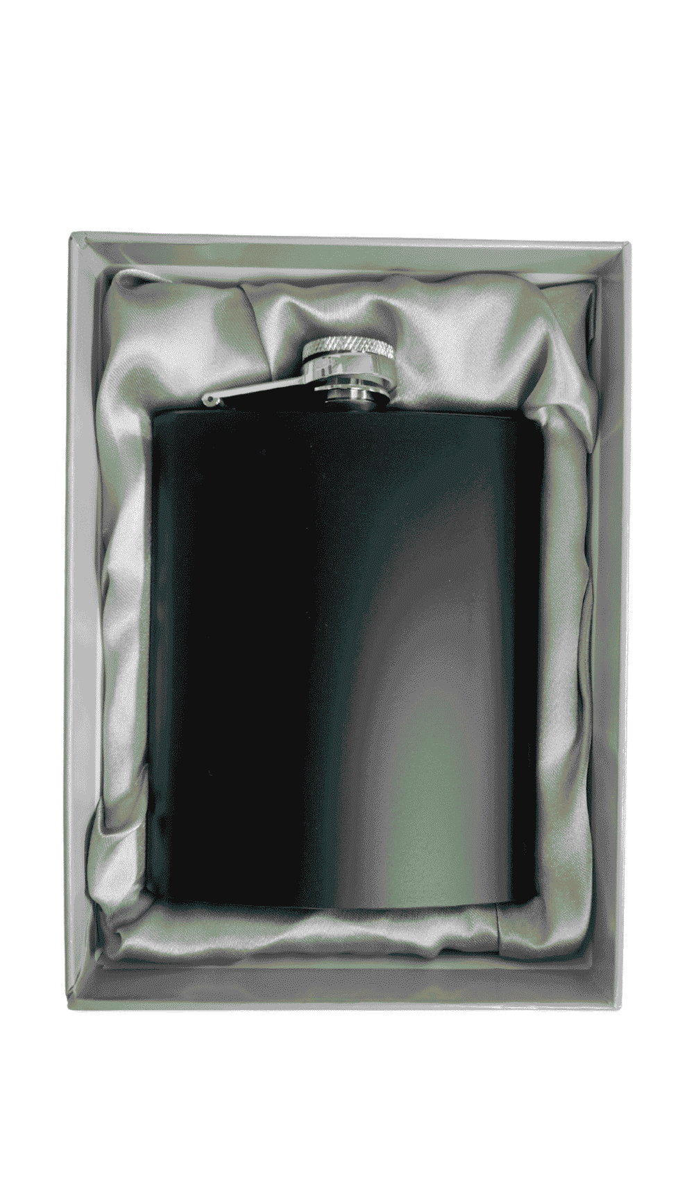 Hipflask Plain Matte Black Engravable