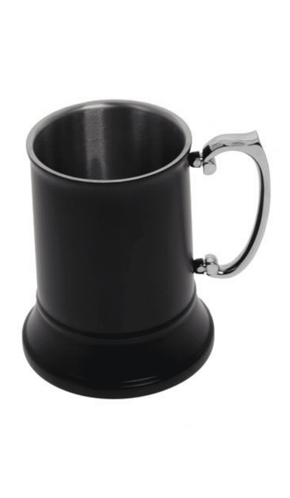 stainless steel matte black finish beer stein engravable
