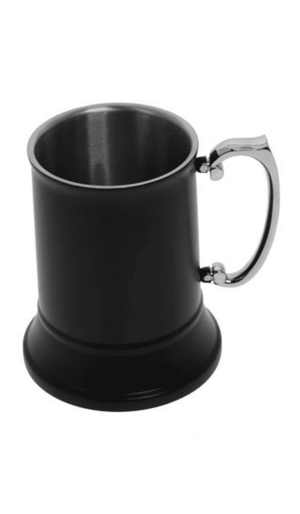 stainless steel matte black finish beer stein engravable
