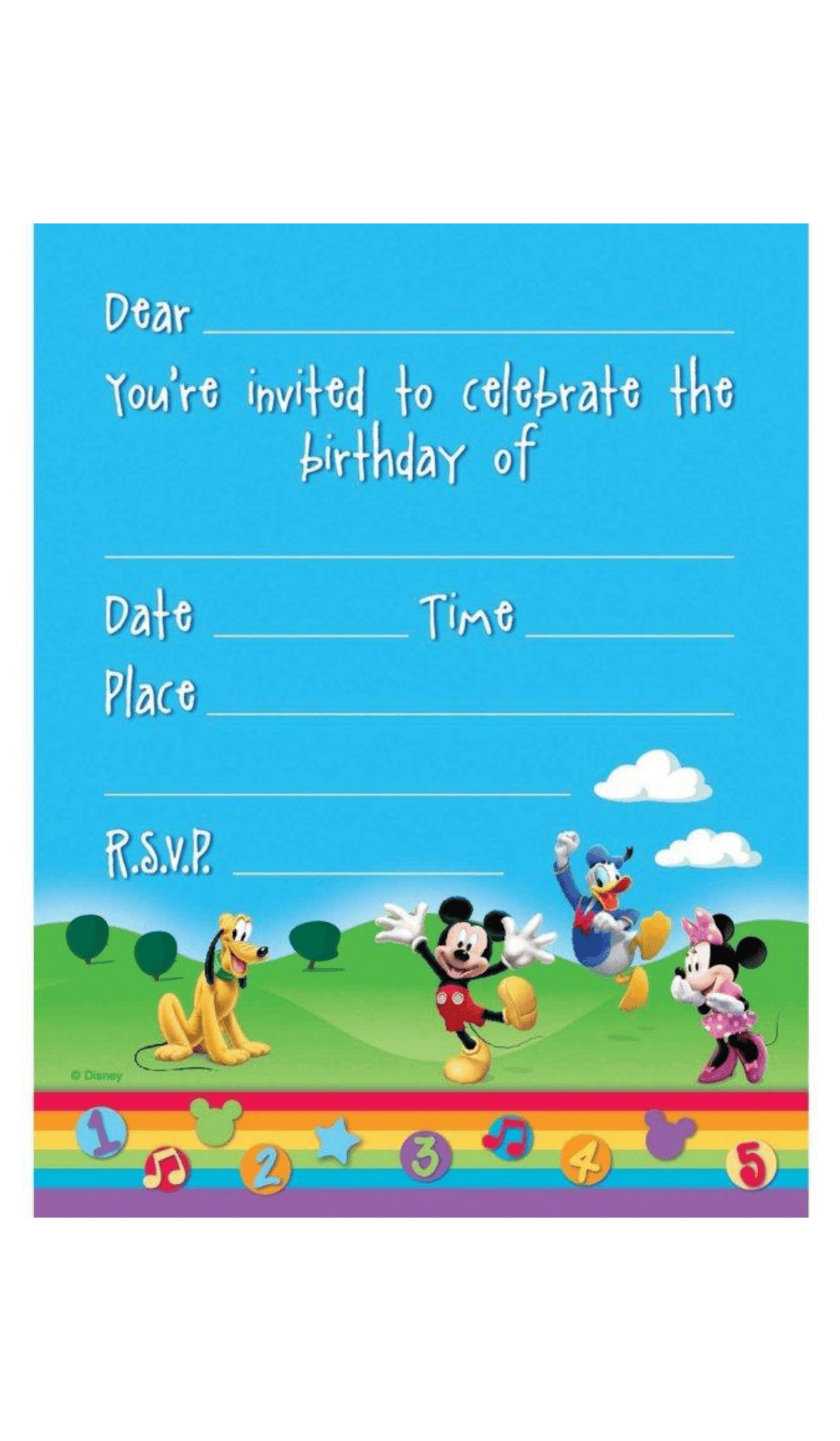Invitations Mickey Mouse