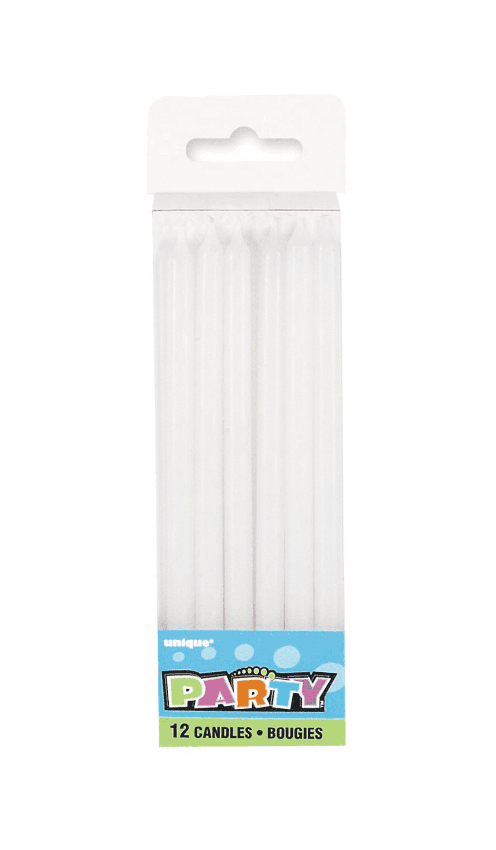 Slim White Cake Candles