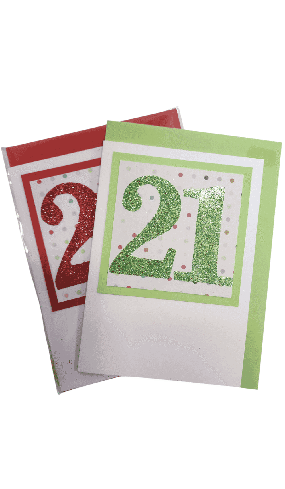 21 Glitter Handmade Birthday Card