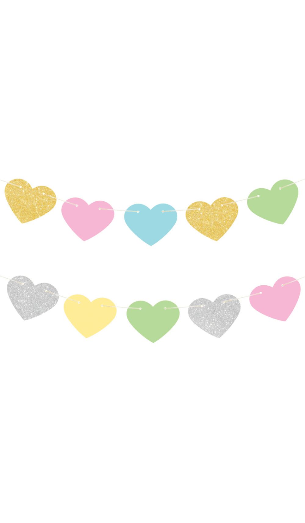 Garland Cutouts Pastel Hearts