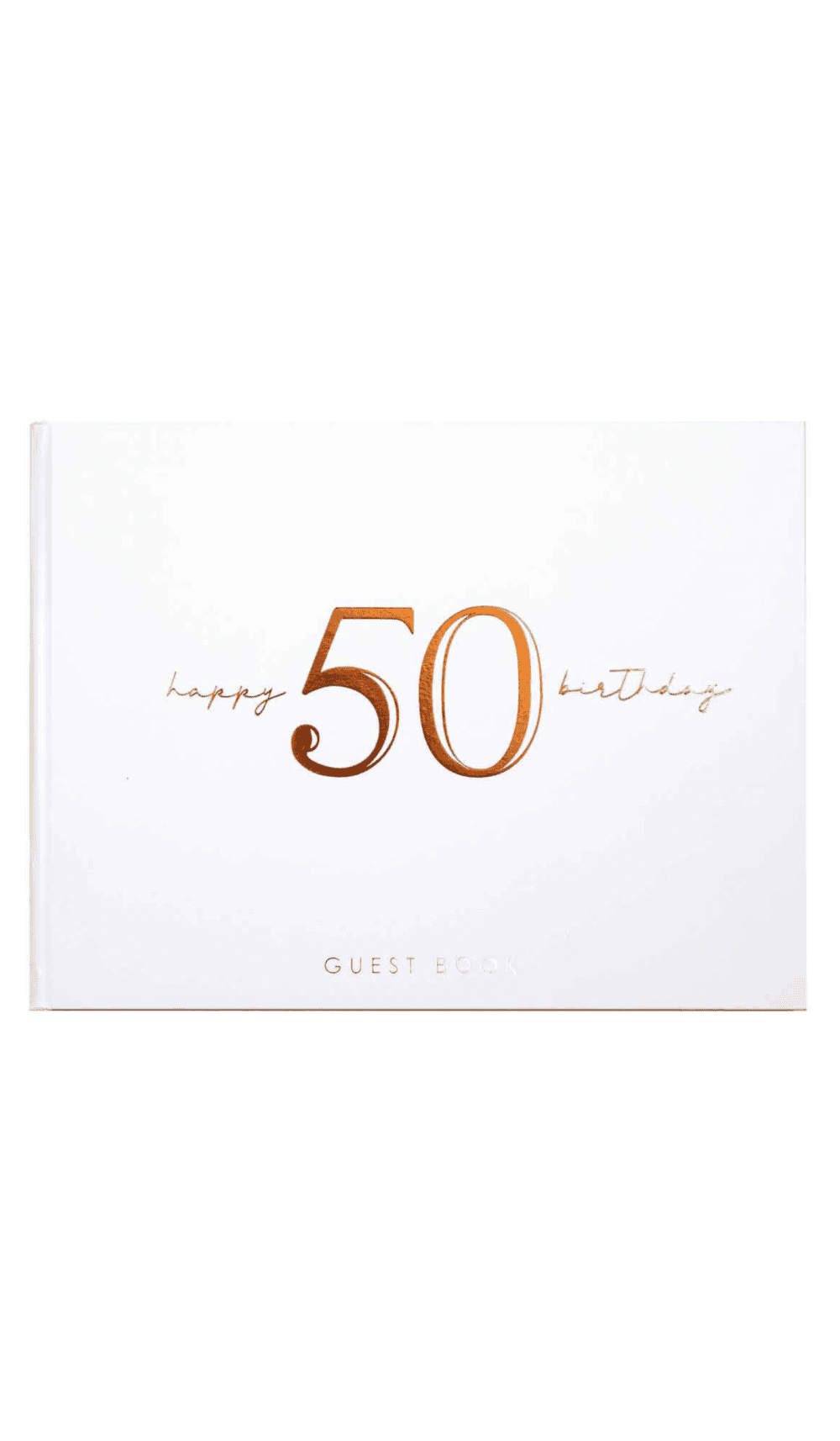 Guest Book Happy 50th Birthday Rose Gold