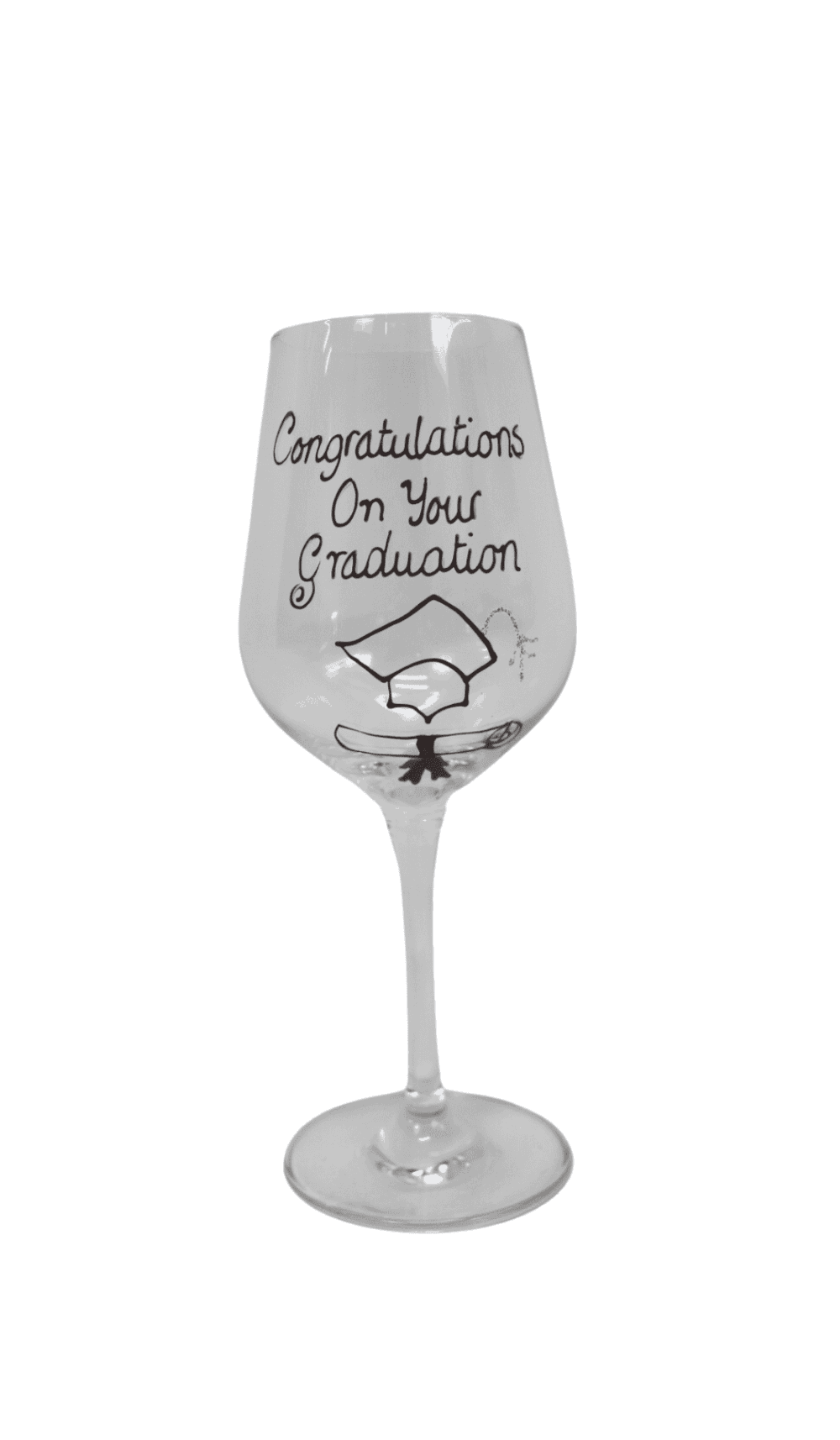 Congratulations on your Graduation Wine Glass