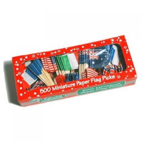 Mini Paper Flag Picks Assorted
