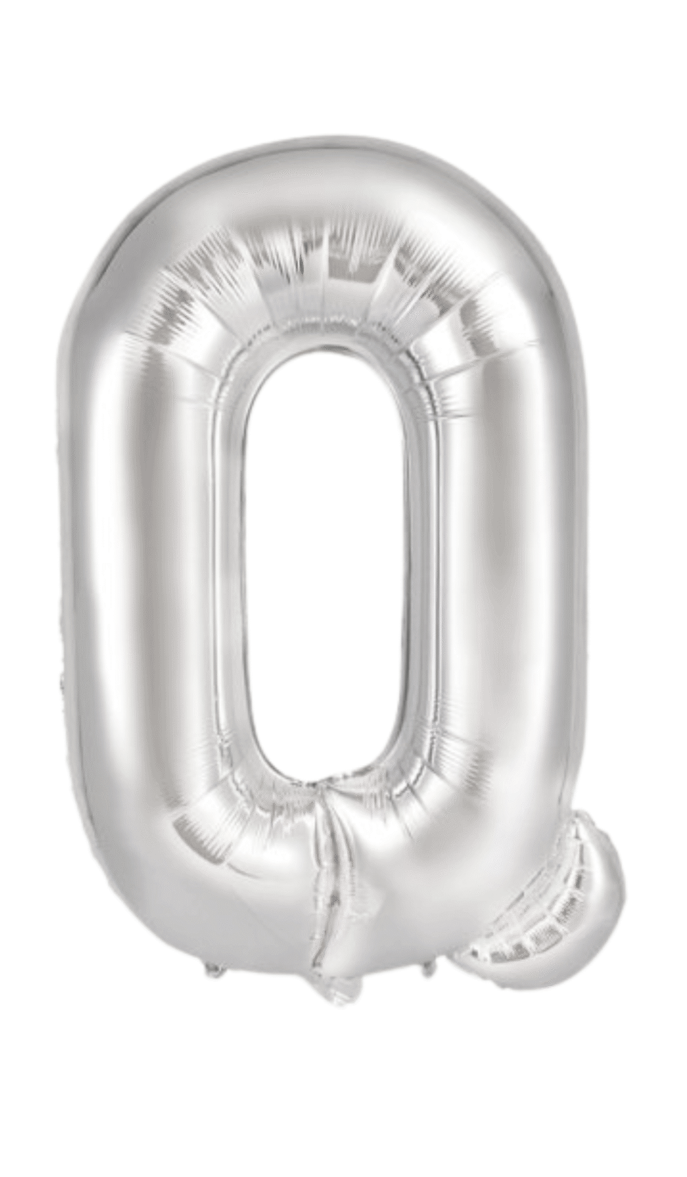 Large Foil Letter Shape Balloon Silver Q
