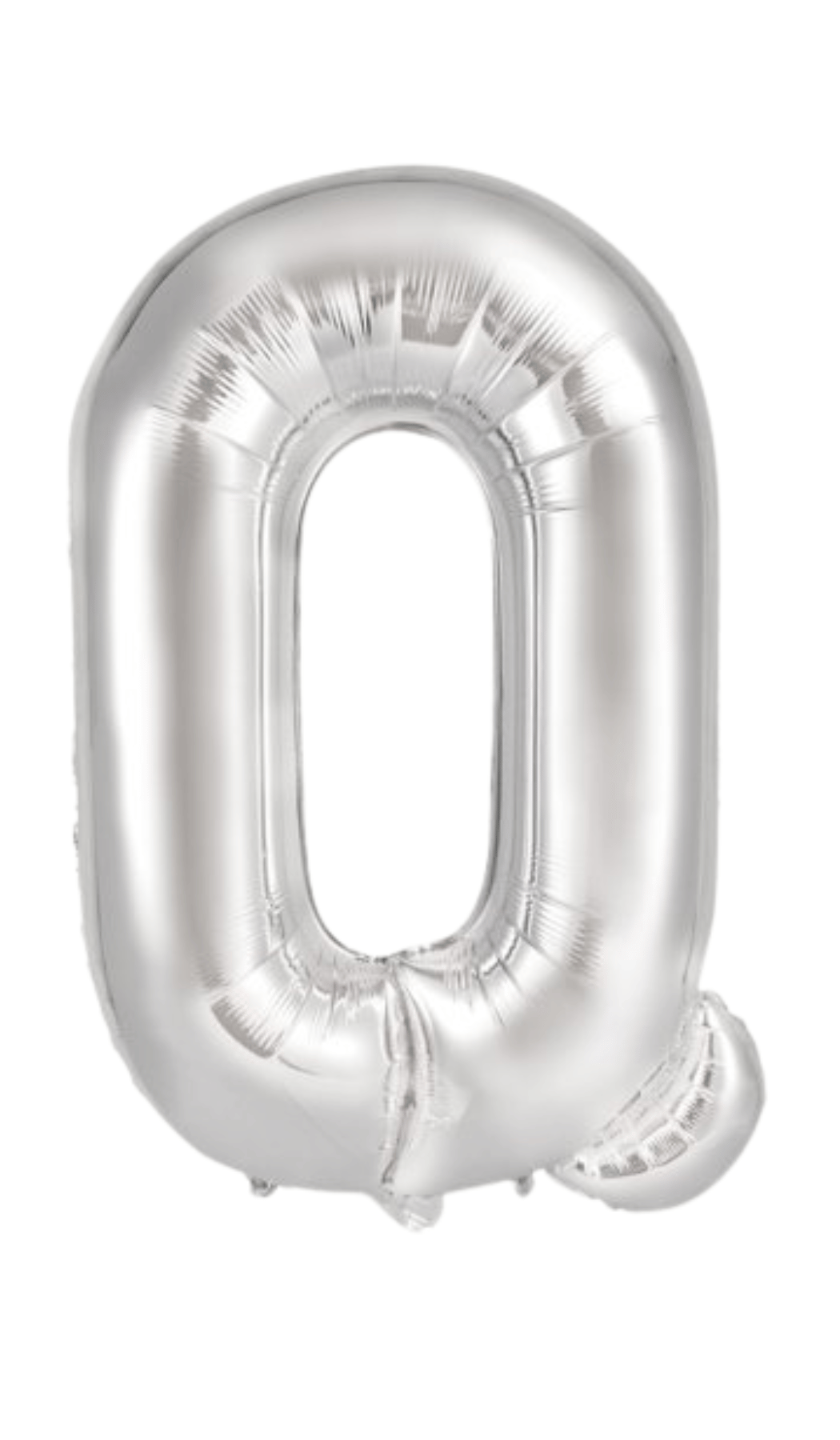 Large Foil Letter Shape Balloon Silver Q