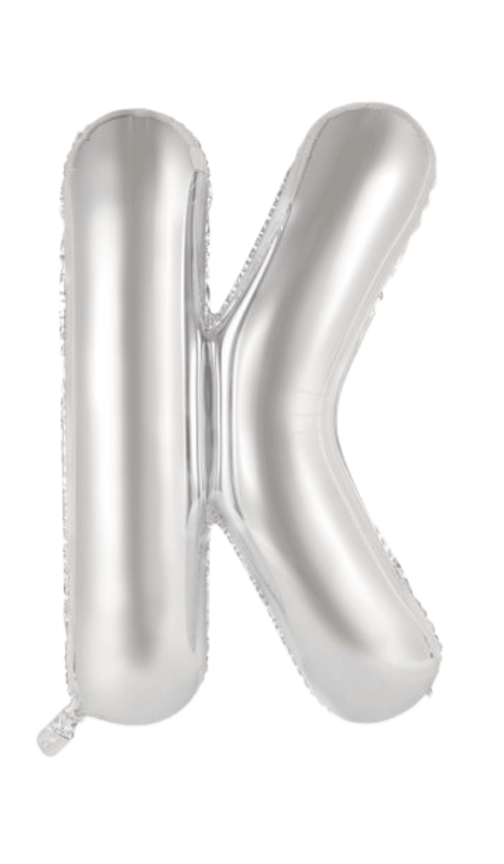 Large Foil Letter Shape Balloon Silver K