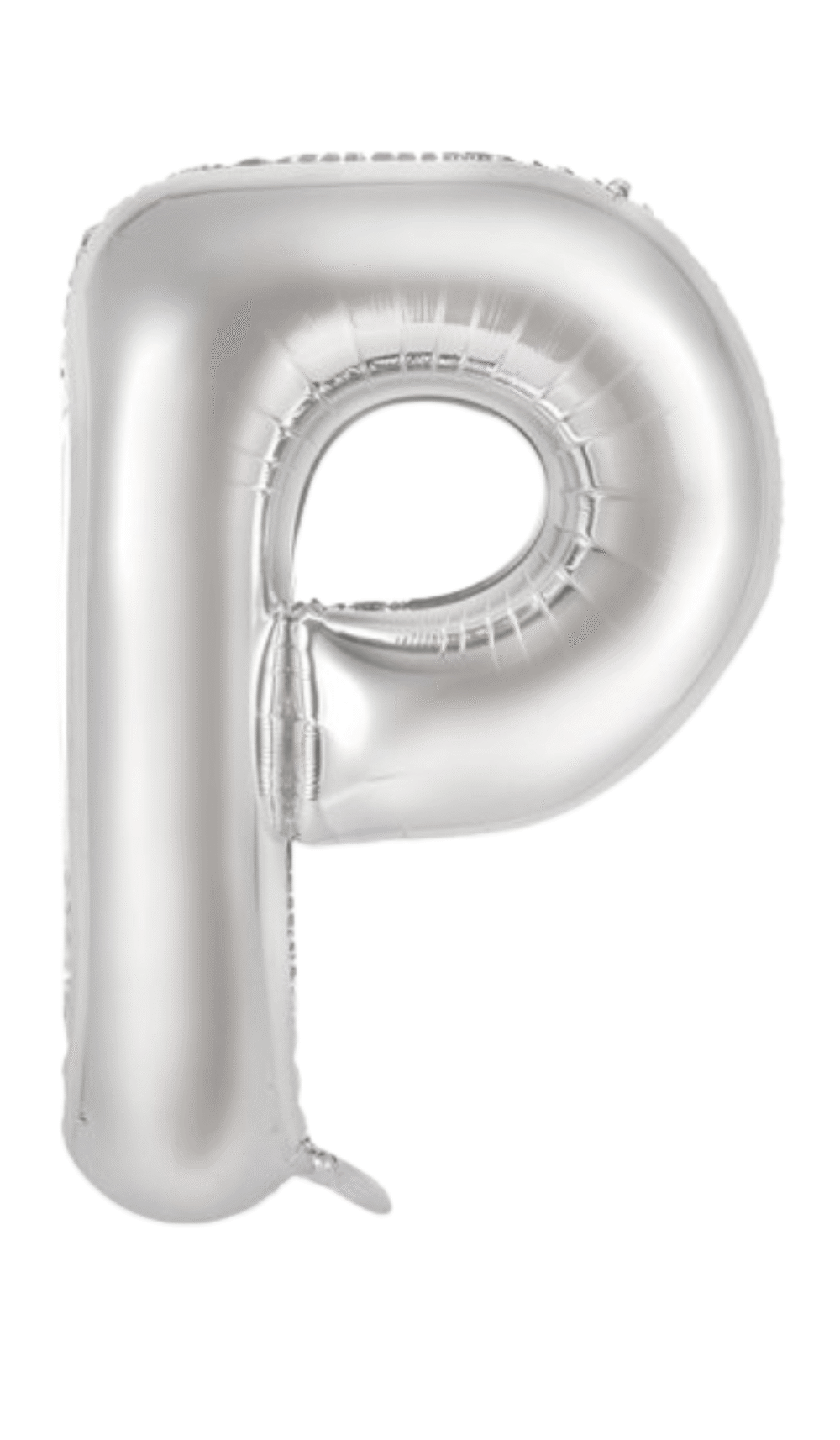 Large Foil Letter Shape Balloon Silver P