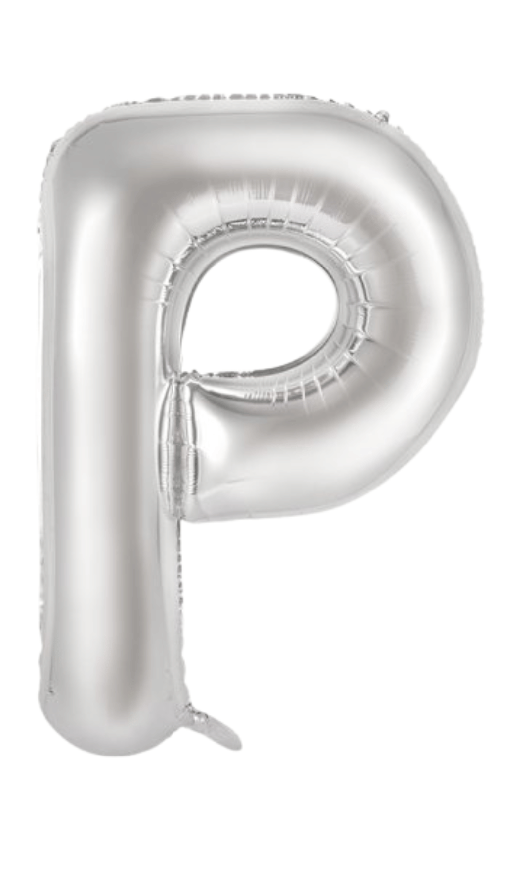 Large Foil Letter Shape Balloon Silver P