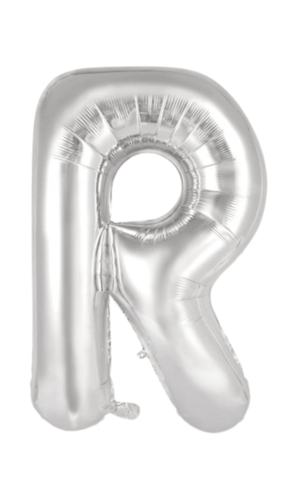 Large Foil Letter Shape Balloon Silver R