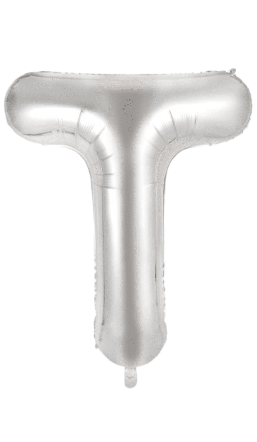 Large Foil Letter Shape Balloon Silver T