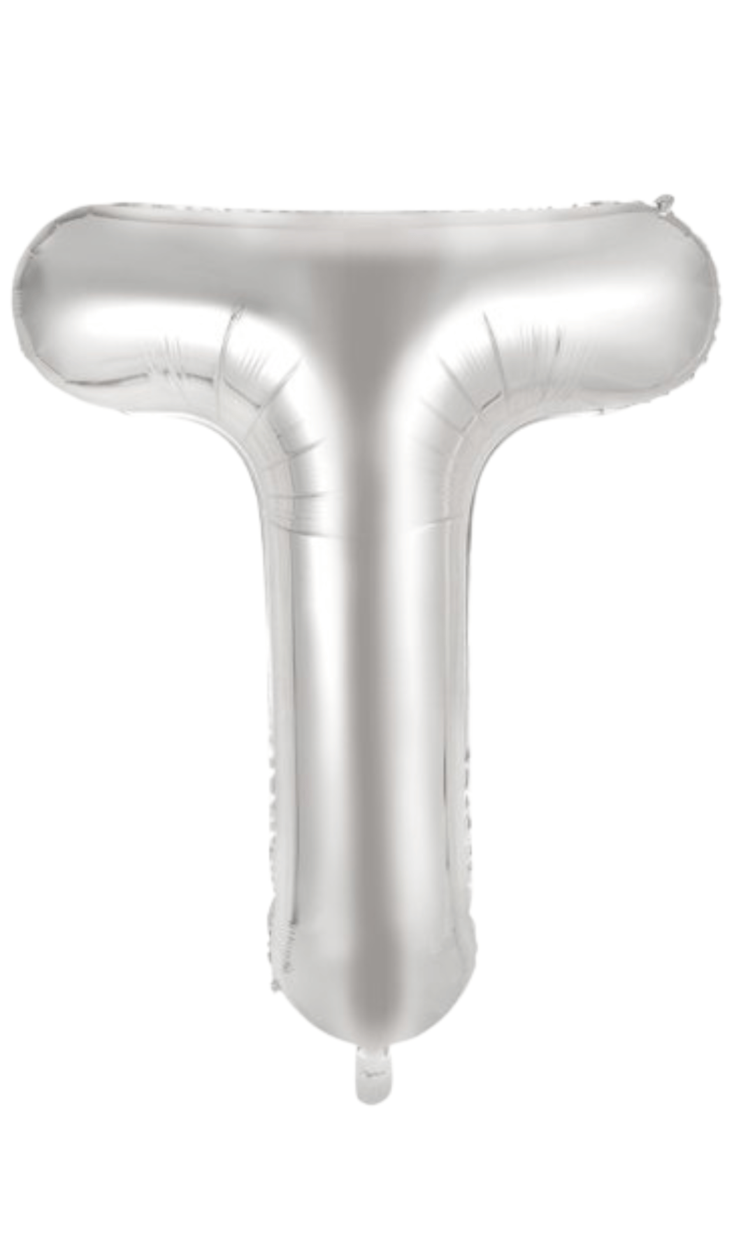 Large Foil Letter Shape Balloon Silver T