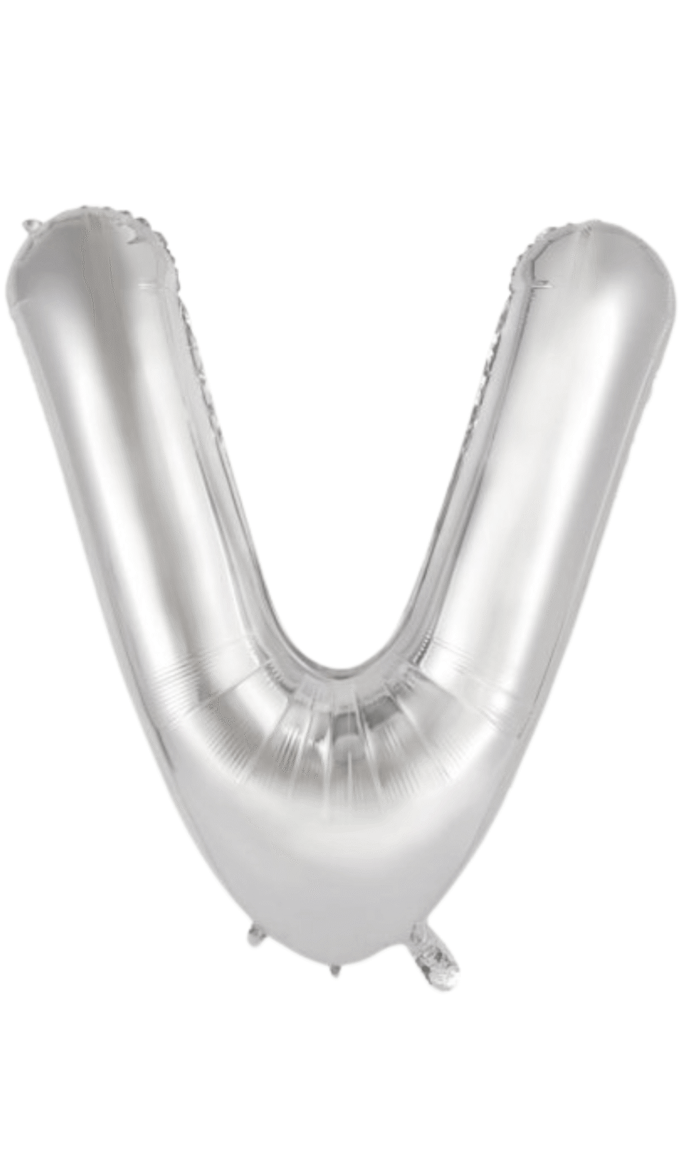 Large Foil Letter Shape Balloon Silver V