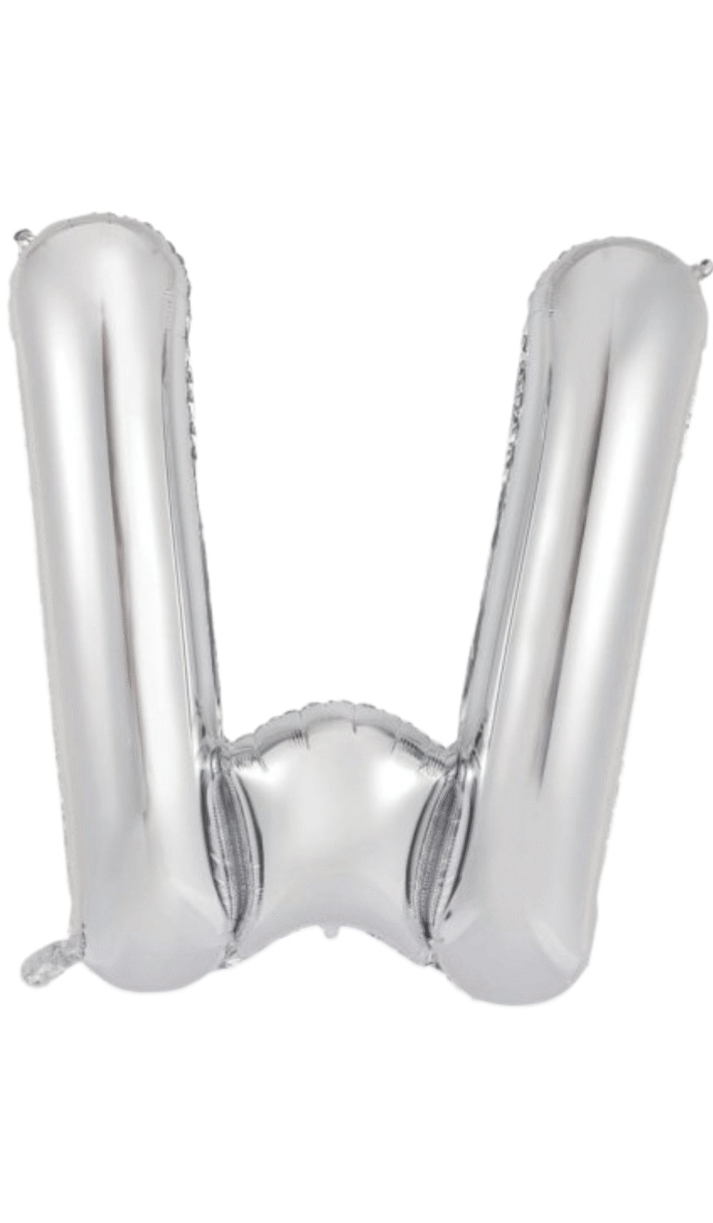 Large Foil Letter Shape Balloon Silver W