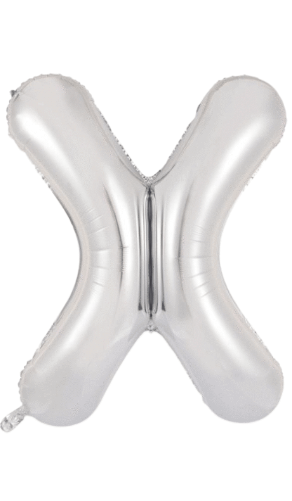Large Foil Letter Shape Balloon Silver X