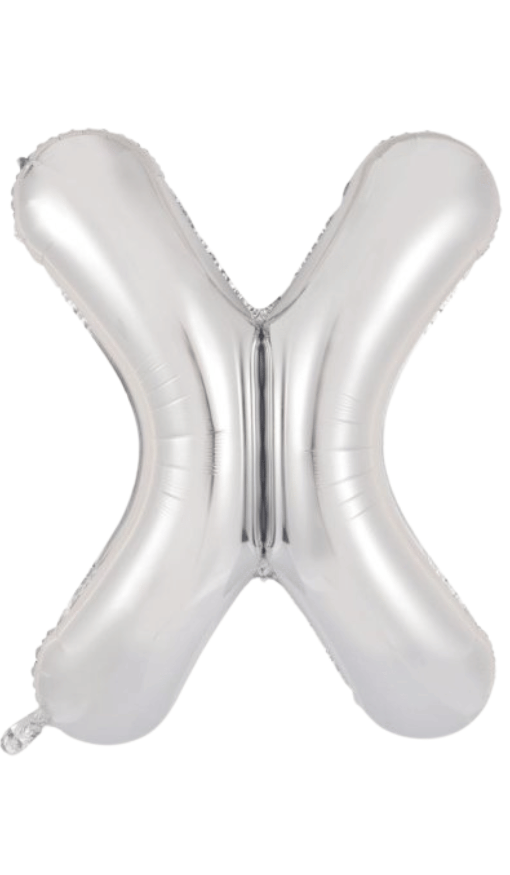 Large Foil Letter Shape Balloon Silver X