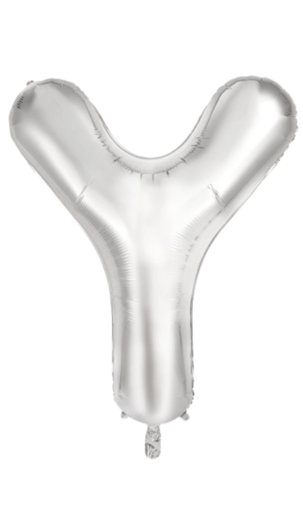 Large Foil Letter Shape Balloon Silver Y