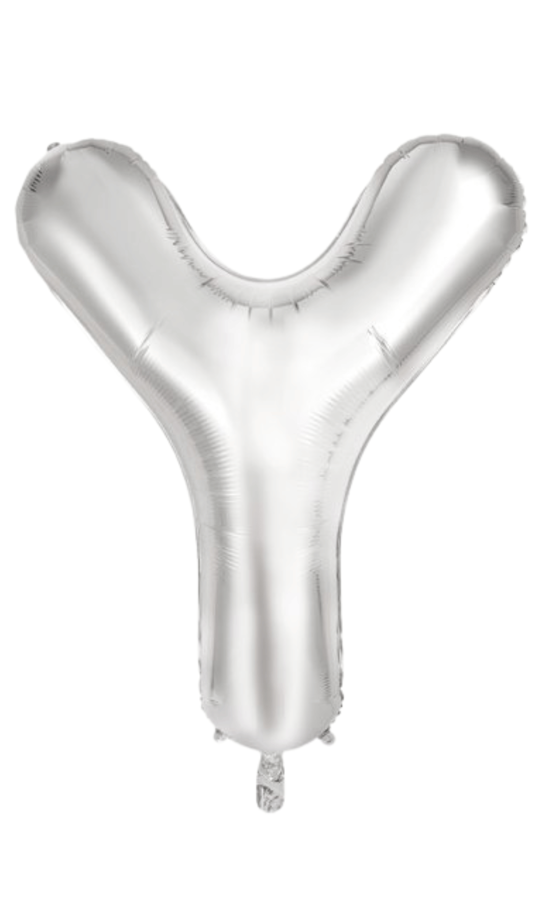 Large Foil Letter Shape Balloon Silver Y