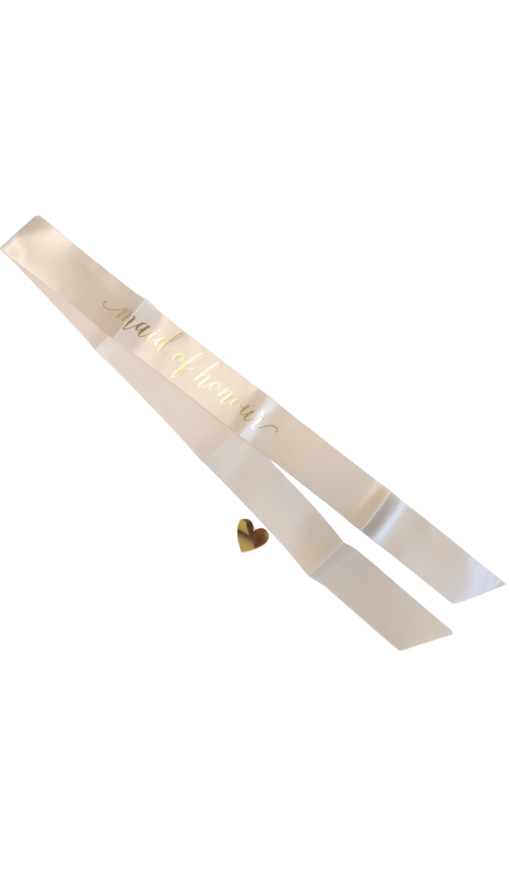 Hens Party Sash Blush with Gold text Maid of Honour