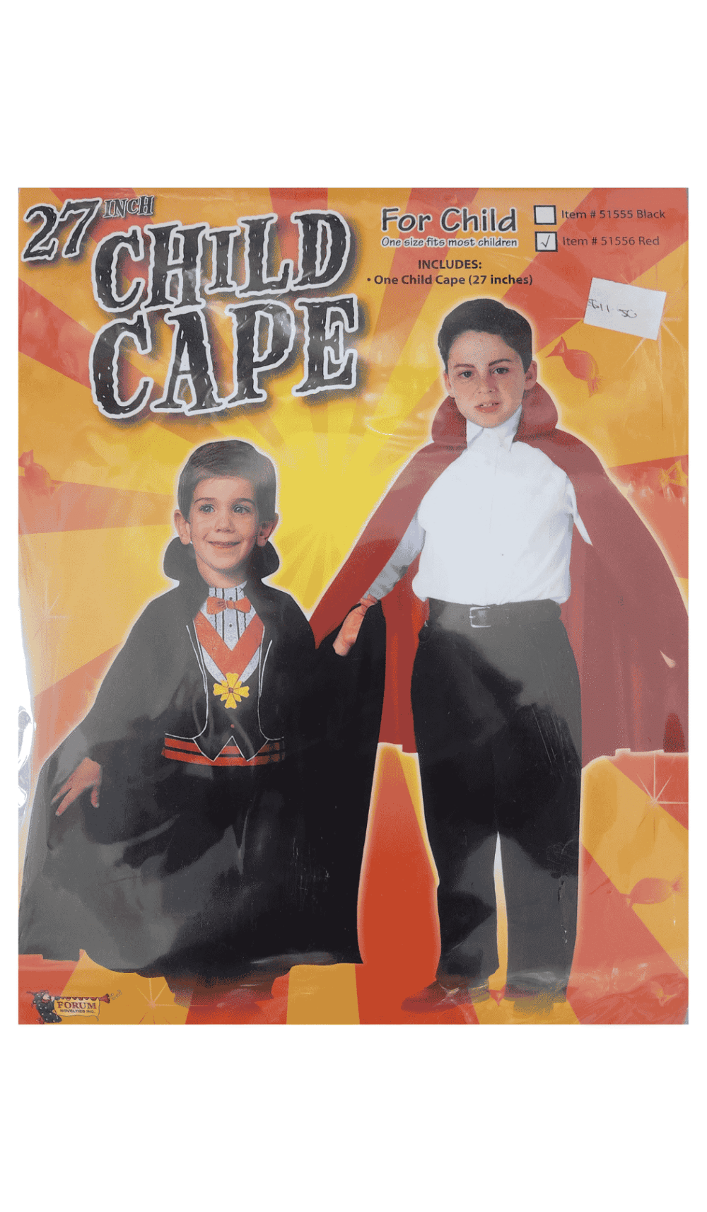Childs Cape Red Dress Up Costume