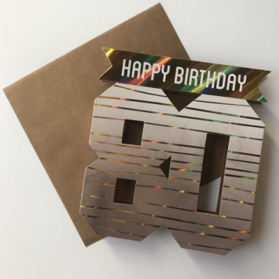 Card Medium 80th 3D Pop up