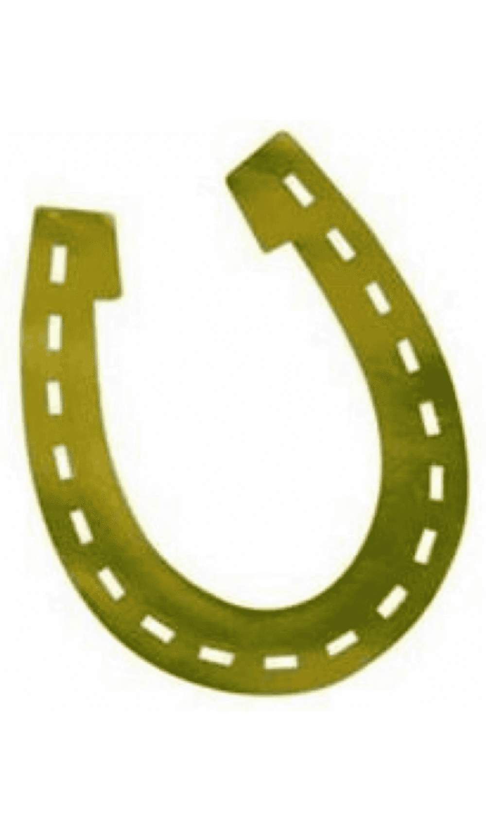gold horse shoe cardboard foil decoration