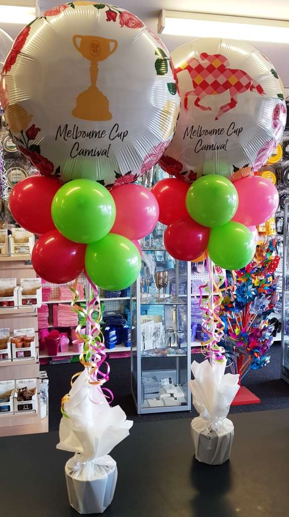 Topiary tree balloon arrangements melbourne cup