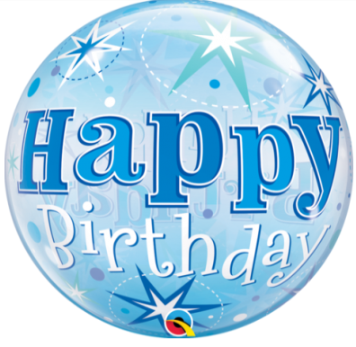 Birthday Blue Bubble Balloon