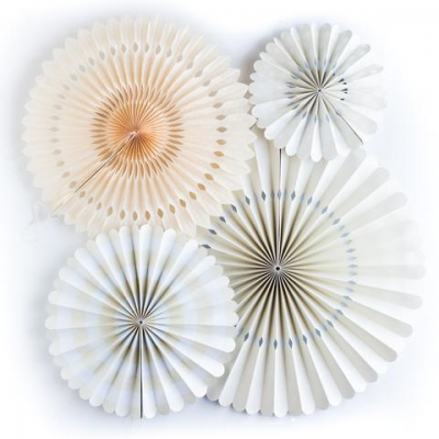 Paper Fan Set Ivory