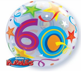 60th Birthday Bubble Balloon
