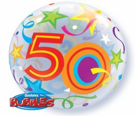 50th Birthday Bubble Balloon