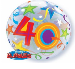 40th Birthday Bubble Balloon