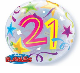 21st Birthday Bubble Balloon