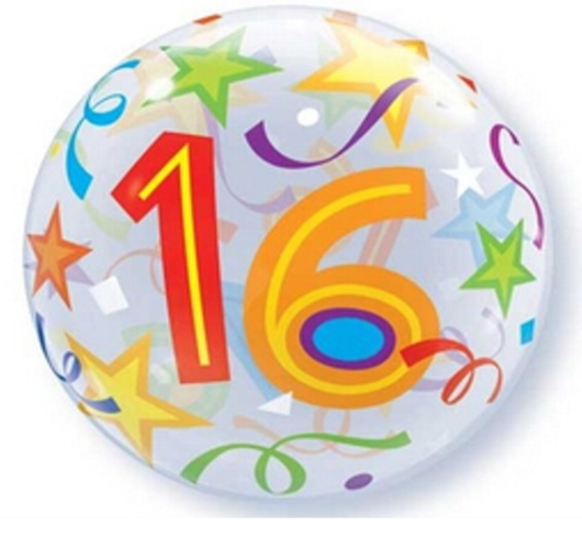 16th Birthday Bubble Balloon
