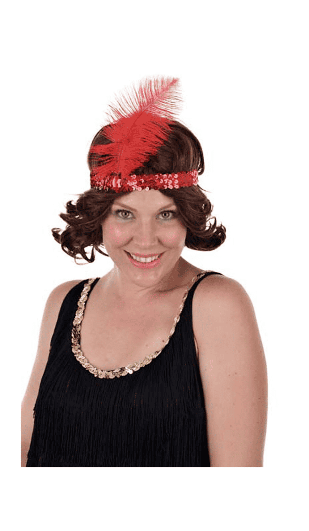 Red Sequin Headband Clara Belle 1920s