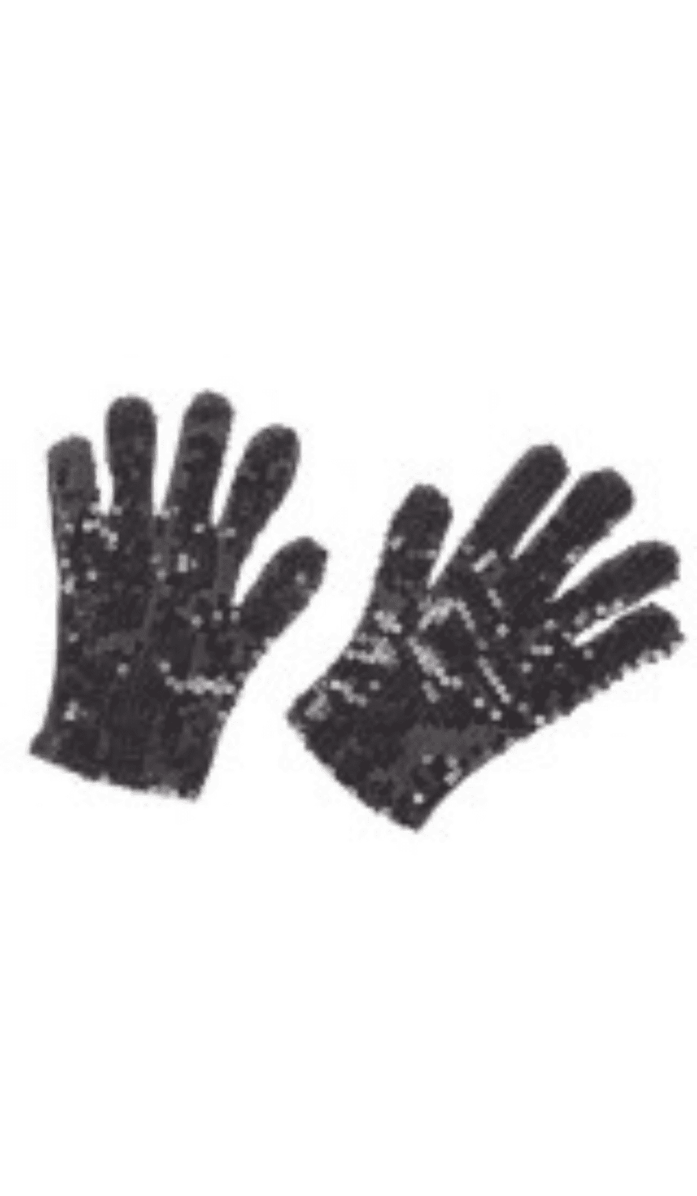 Black Sequin Gloves