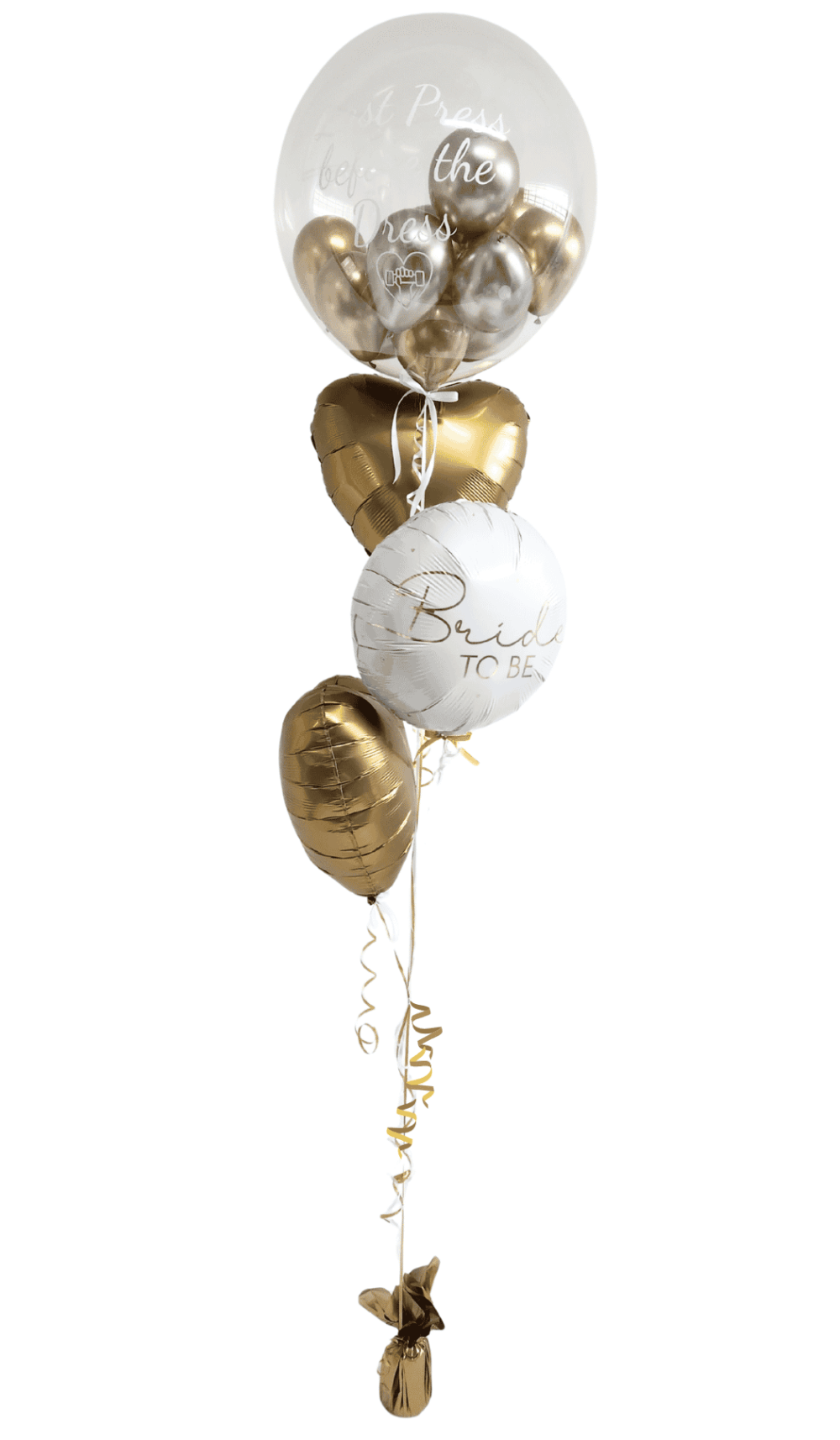 Bride to be helium balloon bouquet